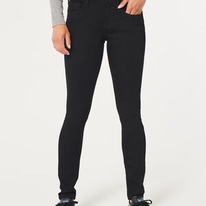Hollister Women's Jet Black Low-Rise Super Skinny Jeans